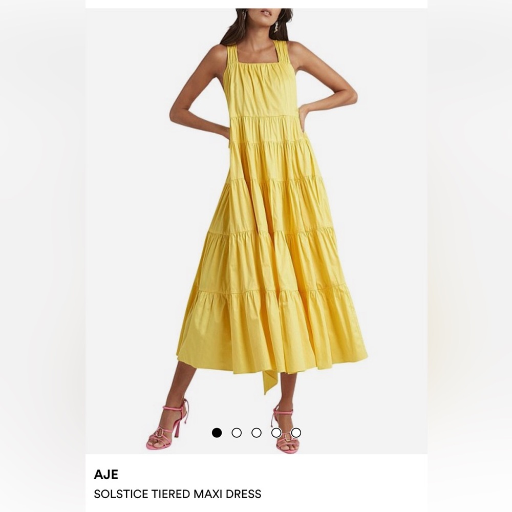 Aje Solstice Tiered Maxi dress, worn once, like new condition